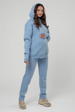Костюм для беременных женский 208 голубой 52 RU Magica bellezza. Цвет: голубой