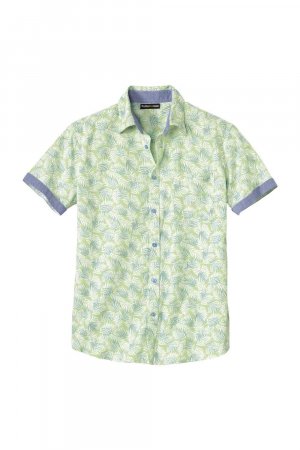 Летняя рубашка с пальмовым принтом , зеленый Atlas for Men