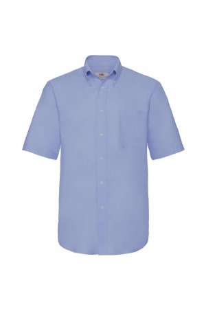 Оксфордская рубашка с коротким рукавом , синий Fruit of the Loom