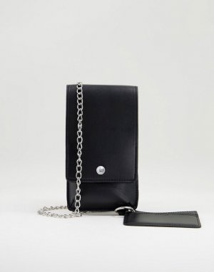 Черная сумка-кошелек для губной помады с визитницей -Черный цвет SVNX