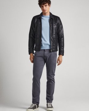 Обычные мужские брюки чинос темно-серого цвета , темно-серый Pepe Jeans. Цвет: серый