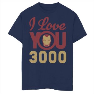 Футболка с рисунком и логотипом в виде шлема «Железный человек, я люблю тебя 3000», шлем для мальчиков 8–20 лет, «Мстители: Финал» Marvel