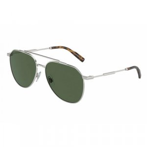 Солнцезащитные очки DOLCE & GABBANA DG 2296 05/9A, серебряный. Цвет: зеленый/серебристый