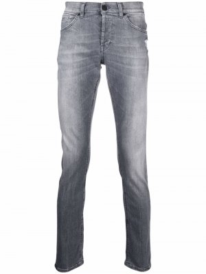 Узкие джинсы из органического хлопка DONDUP. Цвет: серый