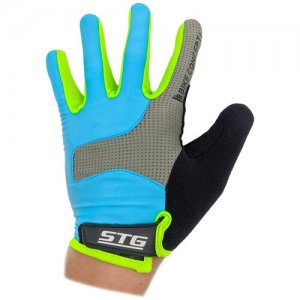 Перчатки , размер L, зеленый, серый STG. Цвет: голубой/серый/черный