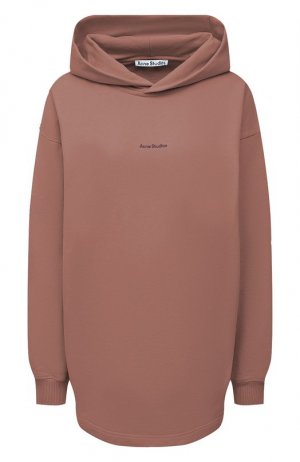 Хлопковое худи Acne Studios. Цвет: розовый