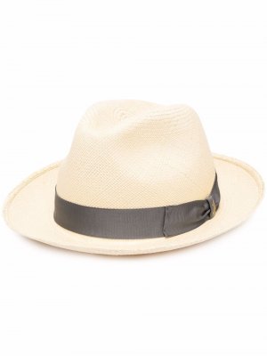 Шляпа с лентой Borsalino. Цвет: бежевый