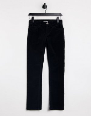 Черные зауженные вельветовые брюки Era-Черный цвет JDY