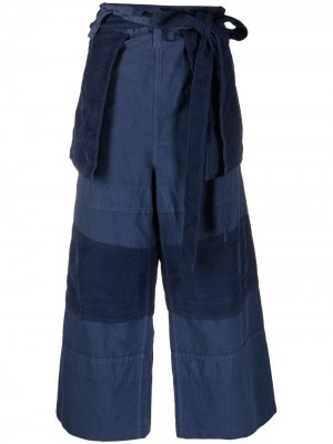 Укороченные брюки широкого кроя Kenzo. Цвет: синий