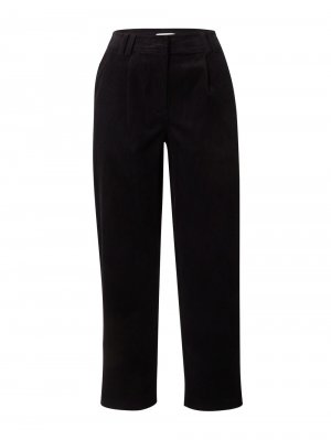 Зауженные брюки со складками спереди , черный Topshop