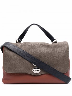 Большая сумка-тоут Postina Zanellato. Цвет: коричневый