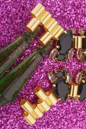 Клатч с кристаллами Mawi. Цвет: multicolor