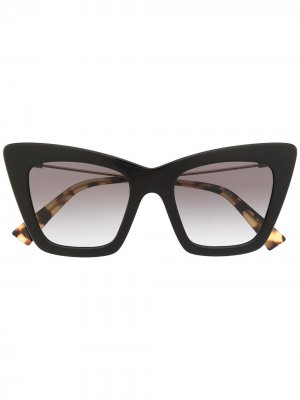 Солнцезащитные очки в оправе кошачий глаз Miu Eyewear. Цвет: черный