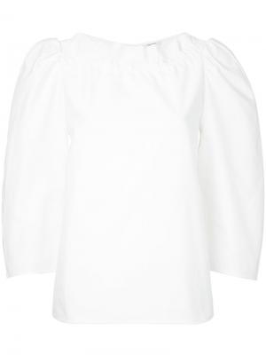 Блузка с круглым вырезом Atlantique Ascoli. Цвет: белый