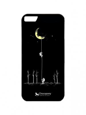 Чехол для iPhone 7  Космонавты ловят луну Арт. Black7-118 Chocopony. Цвет: черный