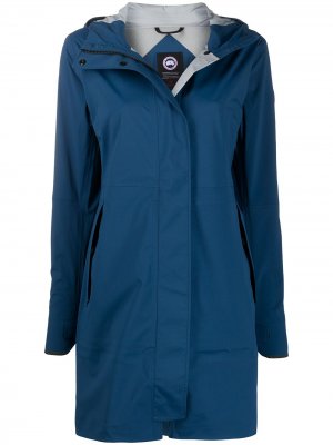 Пальто с капюшоном и нашивкой-логотипом Canada Goose. Цвет: синий