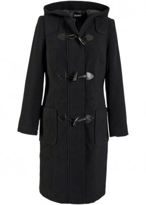Дафлкот шерстяное пальто , черный Bpc Bonprix Collection