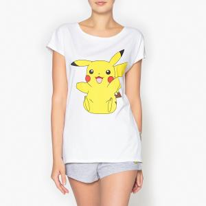 Пижама с принтом, Pokemon. Цвет: серый
