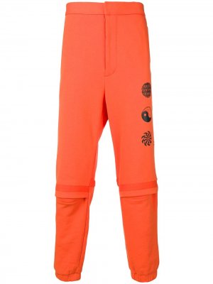 Спортивные брюки с логотипом AMBUSH. Цвет: оранжевый