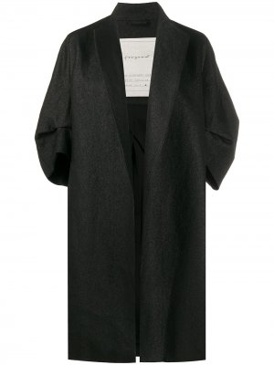 Однобортное пальто с драпировкой Toogood. Цвет: черный