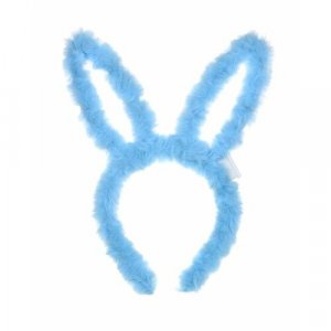 Ушки Зайчика однотонные светящиеся Голубые, ободок СмеХторг. Цвет: голубой