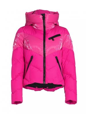 Лыжная куртка-пуховик с капюшоном Moraine , цвет passion pink Goldbergh