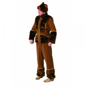 6043 Карнавальный костюм Медведь (куртка, брюки, пояс, маска) (плюш) р.52-54 Батик. Цвет: коричневый