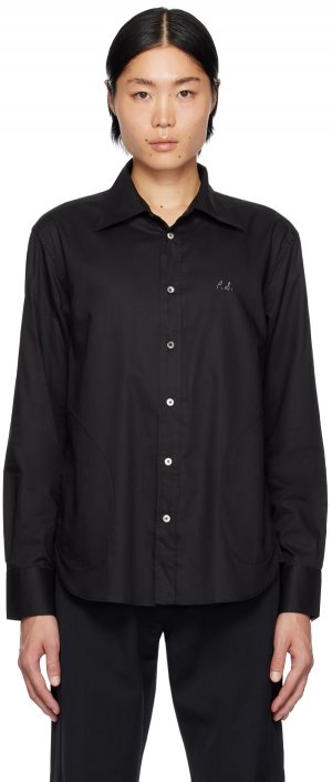 Черная рубашка с вышивкой Commission Edition Paul Smith