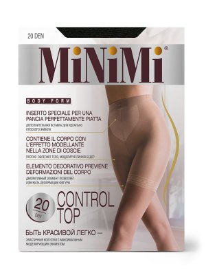 Колготки mini control top 20/140 (утяжка- шорты) nero MINIMI