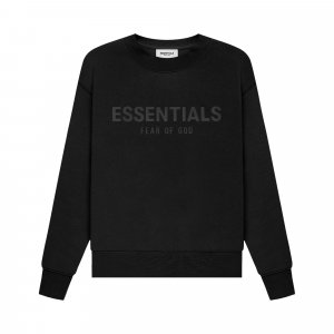 Детский пуловер с круглым вырезом Fear of God Essentials, черный Essentials