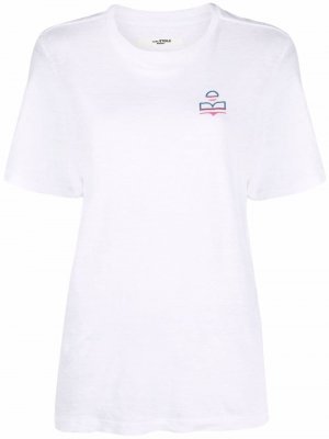 Logo-print cotton T-shirt Isabel Marant Étoile. Цвет: белый