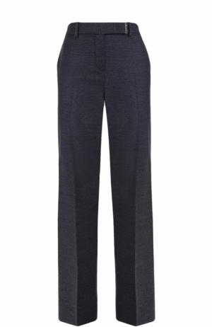Шерстяные расклешенные брюки со стрелками Loro Piana. Цвет: синий