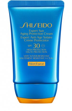 Солнцезащитный антивозрастной крем Expert Sun SPF30 Shiseido. Цвет: бесцветный
