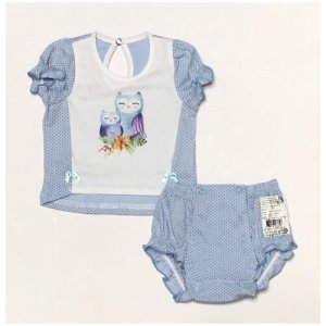Комплект Baby girl (футболка,трусы) Размер 80 Ткань кулирка Три ползунка