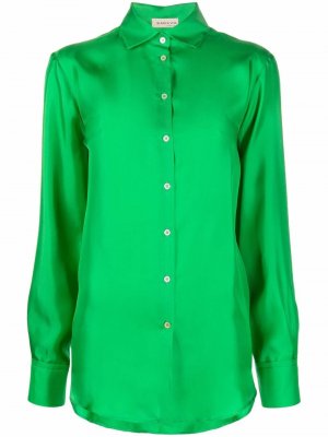 Button down silk shirt Blanca Vita. Цвет: зеленый