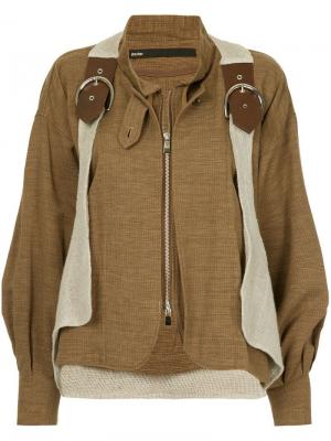Твидовый пиджак Dry Muller Of Yoshiokubo. Цвет: коричневый