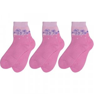 Носки 3 пары, размер 16-18, розовый Гамма. Цвет: розовый/светло-розовый