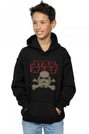 Толстовка с логотипом Stormtrooper и черепом , черный Star Wars