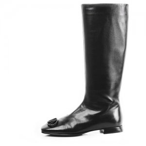 Сапоги кожаные с декоративной пряжкой RU 36.5-37 / EU 37 Vittorio Virgili. Цвет: черный
