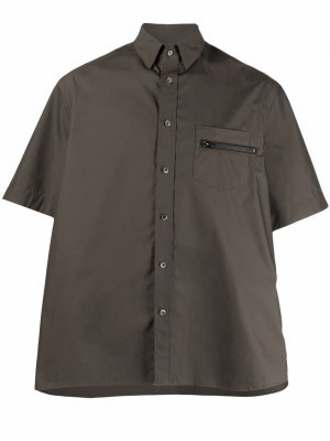 Рубашка с короткими рукавами sacai. Цвет: зеленый