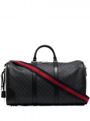 Дорожная сумка с узором GG Supreme Gucci. Цвет: черный