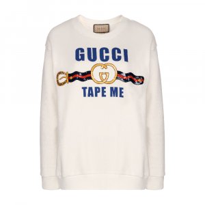 Свитшот Cotton With Logo, белый Gucci