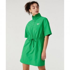 Платье-анорак с короткими рукавами REEBOK Vector W Зеленый