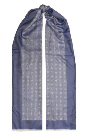 Шелковый шарф Stefano Ricci. Цвет: голубой