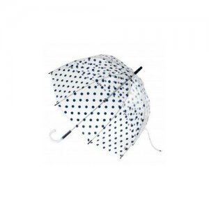 Зонт женский трость Fulton L546-4091 ButtonSpottWill (Горошек). Цвет: синий
