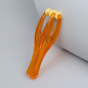 Массажер для пальцев рук, 15 × 3,8 см, 2 ролика, цвет оранжевый ONLITOP