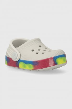 Детские тапочки OFF COURT GLITTER BAND CLOG, серый Crocs