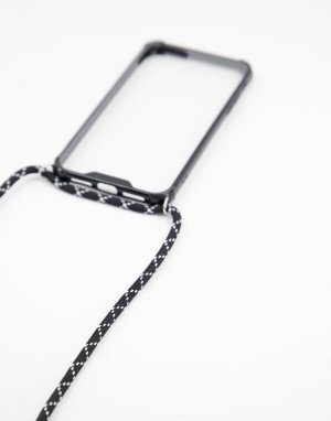 Чехол для iPhone 11 с ремешком на шею -Прозрачный ASOS DESIGN