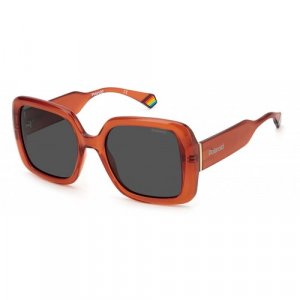 Солнцезащитные очки Polaroid, оранжевый POLAROID. Цвет: оранжевый