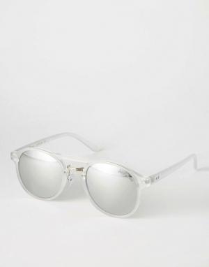 Круглые солнцезащитные очки с зеркальными линзами Black Phoenix. Цвет: прозрачный